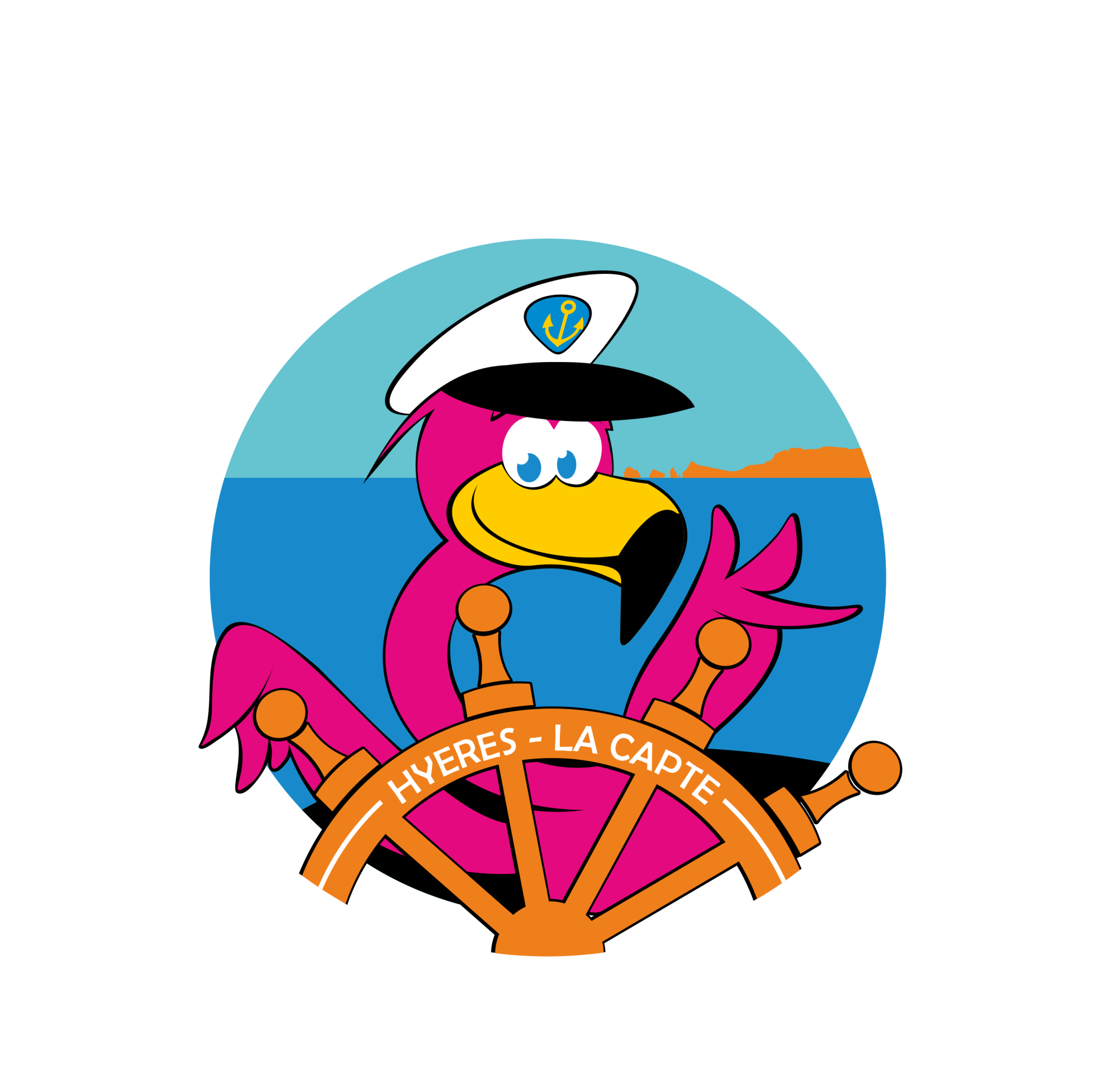 lLogo blanc - Capt'ain Nautic - Permis bateau Hy�res